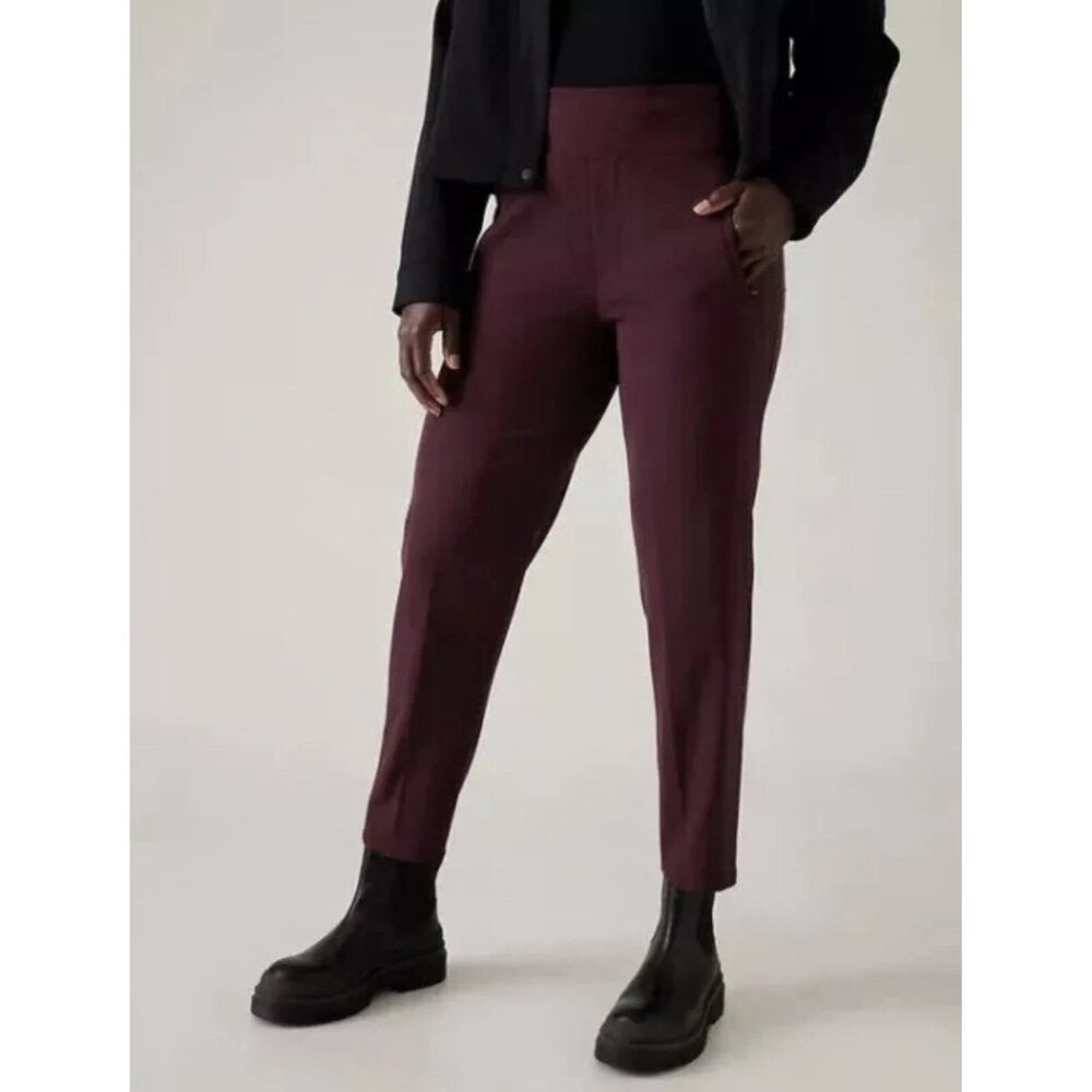 Athleta Endless Side Stripe Spiced Cabernet Size 12